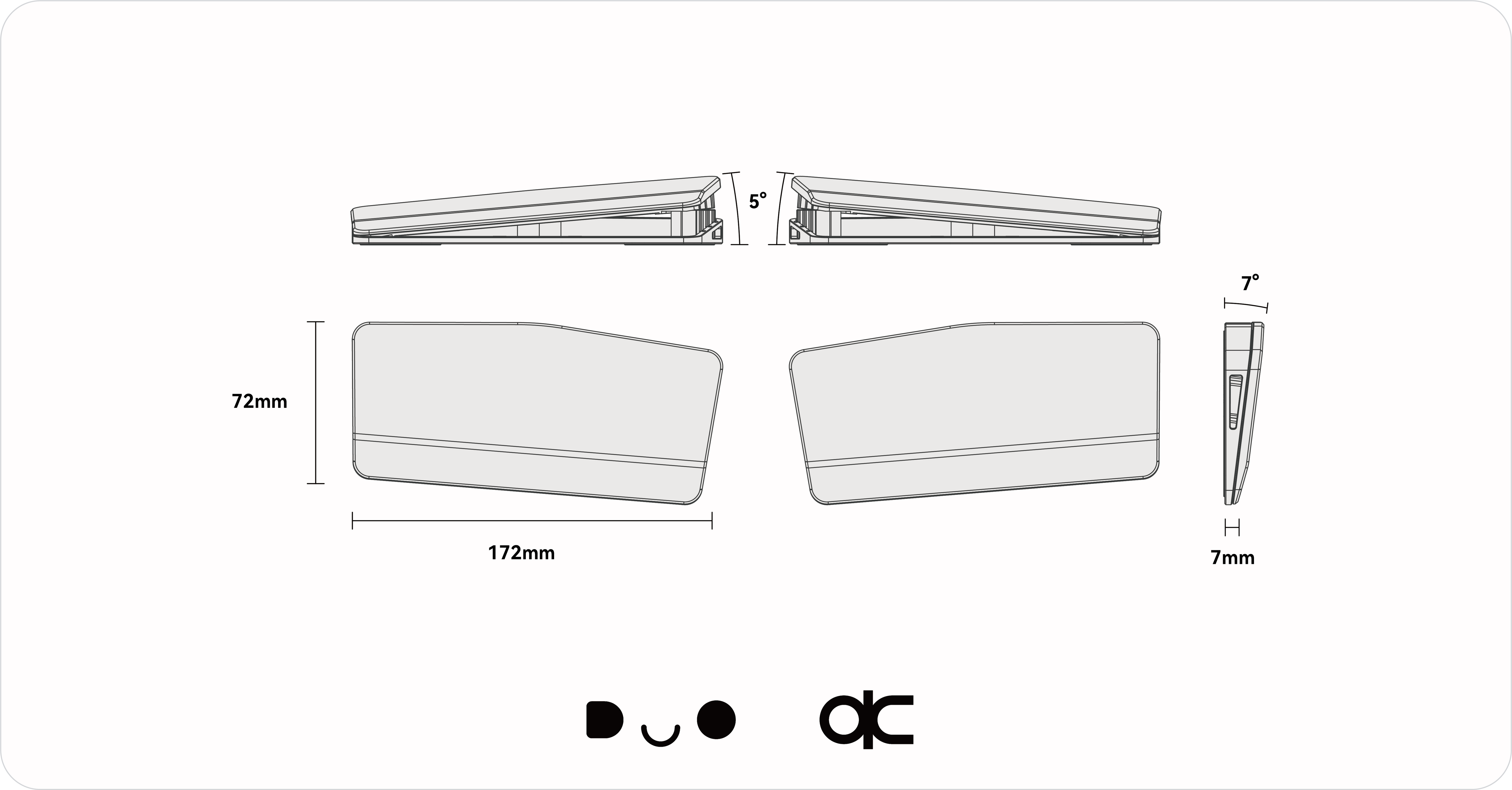 QK Alice Duo Wrist Rest