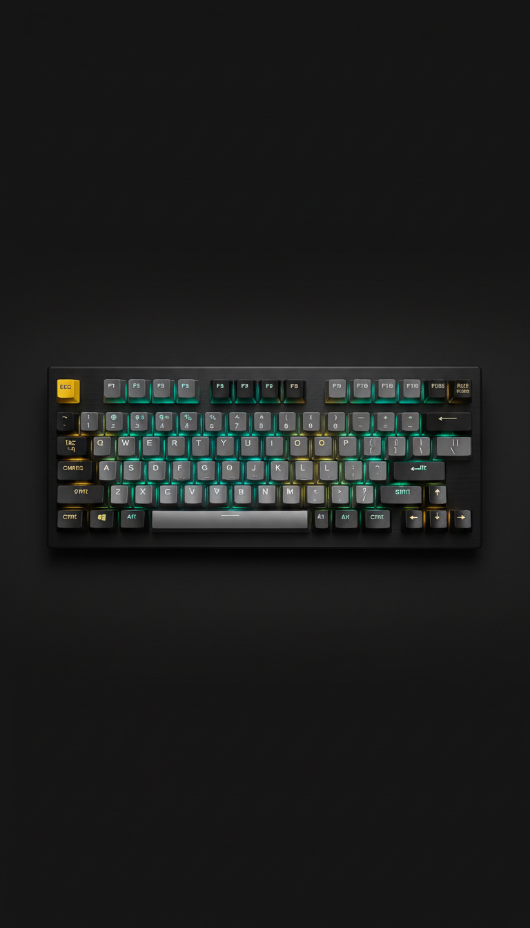 Full-size Aluminum RGB Keyboard With Signal Yellow Key