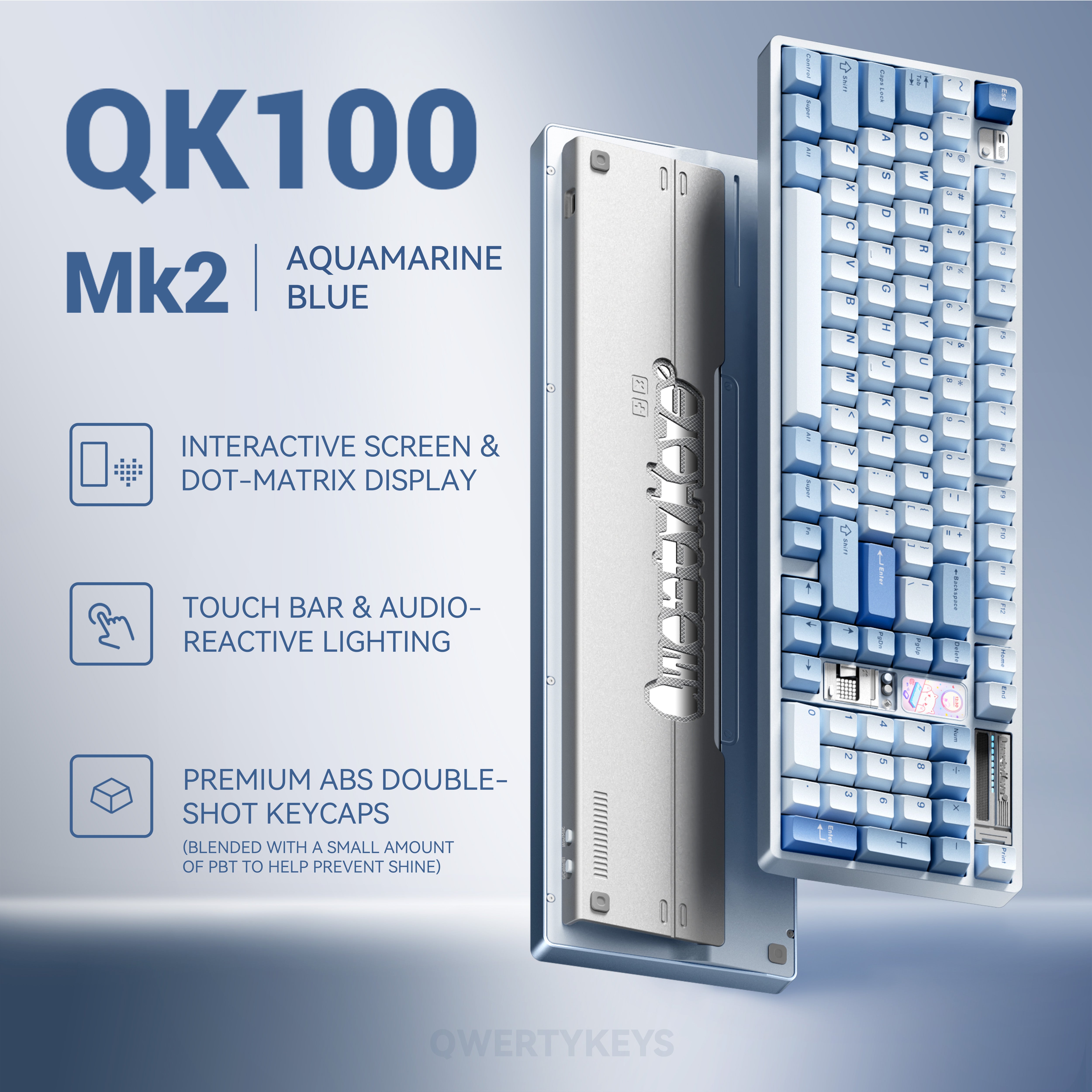 QK100 Mk2 Tri-mode Mechanical Keyboard – Qwertykeys