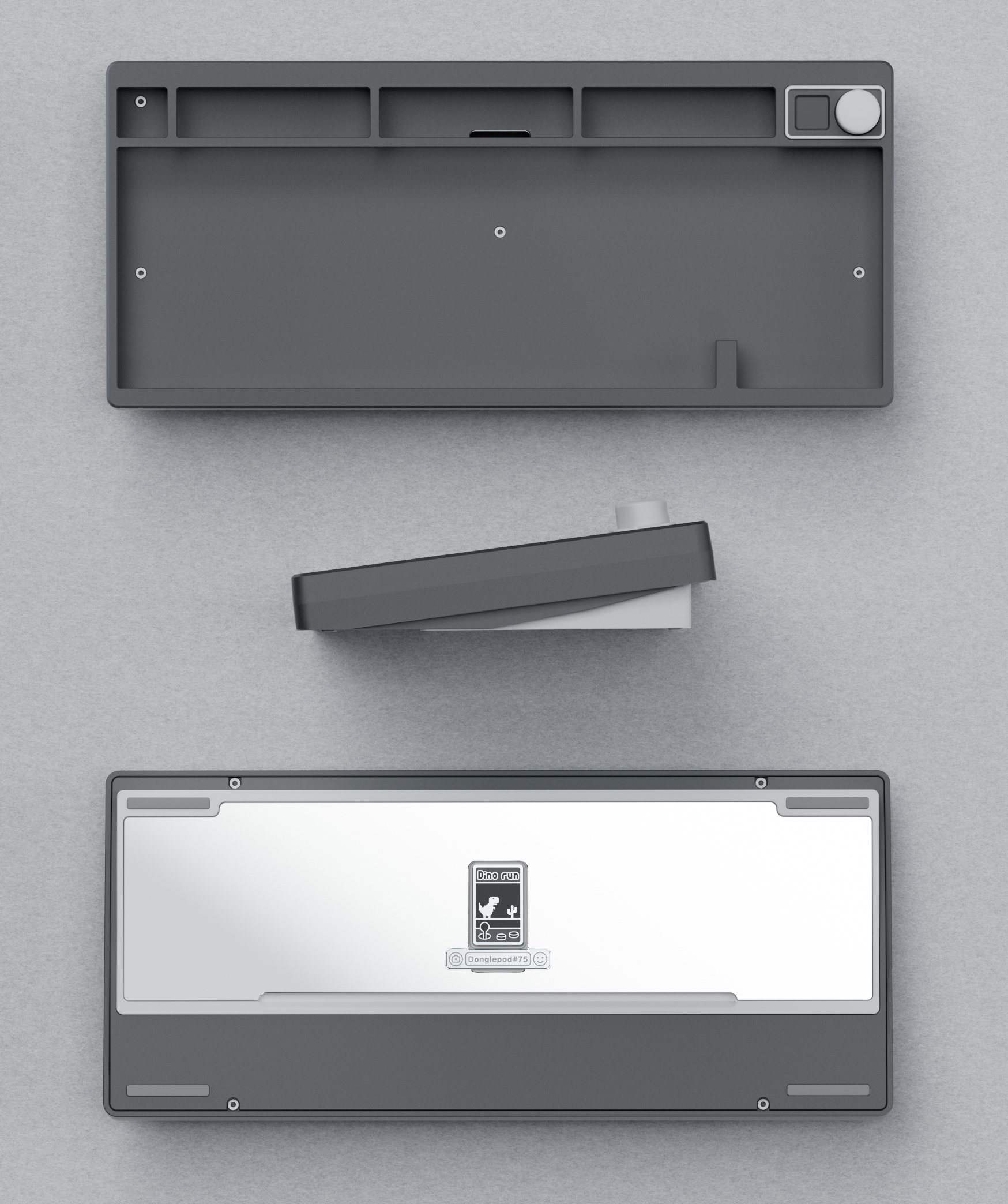 QK75N / Dino Run E-Grey 自作キーボード QK75N / Dino Run E-Grey 自作キーボード