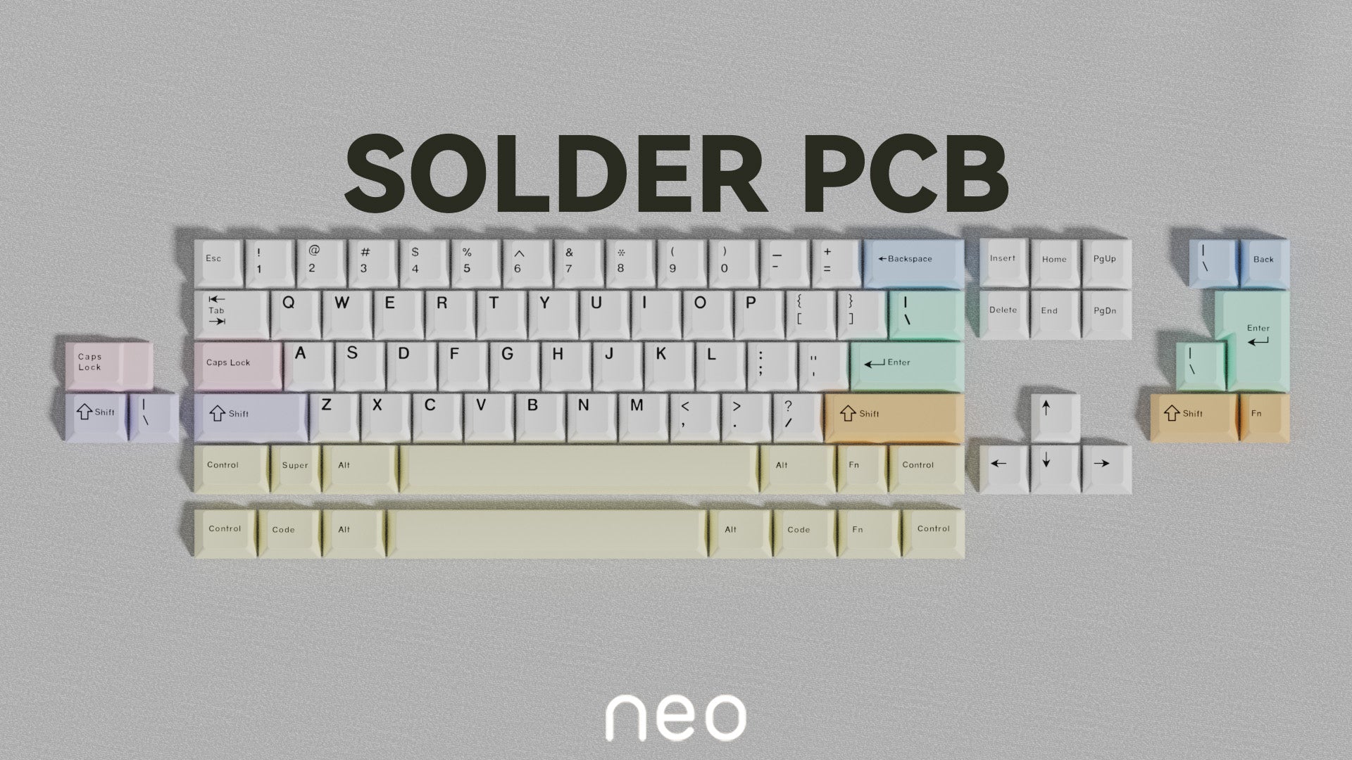 キーボード Neo 80 Champagne Tri-mode PCB POM Plate WK / Anodized Black / Anodized Black Bottom / Stone-washed
